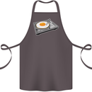 Egg Decks DJ DJing Turntable Record Player Cotton Apron 100% Organic Dark Grey