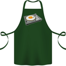 Egg Decks DJ DJing Turntable Record Player Cotton Apron 100% Organic Forest Green