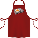 Egg Decks DJ DJing Turntable Record Player Cotton Apron 100% Organic Maroon