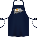 Egg Decks DJ DJing Turntable Record Player Cotton Apron 100% Organic Navy Blue