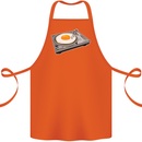 Egg Decks DJ DJing Turntable Record Player Cotton Apron 100% Organic Orange