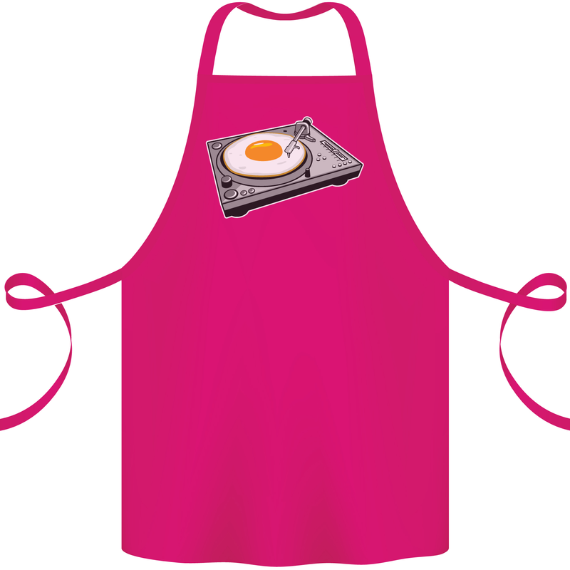 Egg Decks DJ DJing Turntable Record Player Cotton Apron 100% Organic Pink