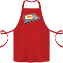 Egg Decks DJ DJing Turntable Record Player Cotton Apron 100% Organic Red