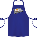 Egg Decks DJ DJing Turntable Record Player Cotton Apron 100% Organic Royal Blue