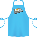 Egg Decks DJ DJing Turntable Record Player Cotton Apron 100% Organic Turquoise