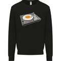 Egg Decks DJ DJing Turntable Record Player Kids Sweatshirt Jumper Black
