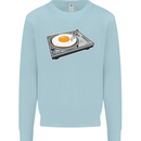Egg Decks DJ DJing Turntable Record Player Kids Sweatshirt Jumper Light Blue