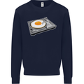 Egg Decks DJ DJing Turntable Record Player Kids Sweatshirt Jumper Navy Blue