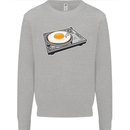 Egg Decks DJ DJing Turntable Record Player Kids Sweatshirt Jumper Sports Grey