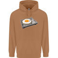 Egg Decks DJ DJing Turntable Record Player Mens 80% Cotton Hoodie Caramel Latte