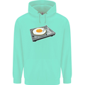 Egg Decks DJ DJing Turntable Record Player Mens 80% Cotton Hoodie Peppermint