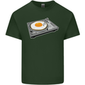 Egg Decks DJ DJing Turntable Record Player Mens Cotton T-Shirt Tee Top Forest Green