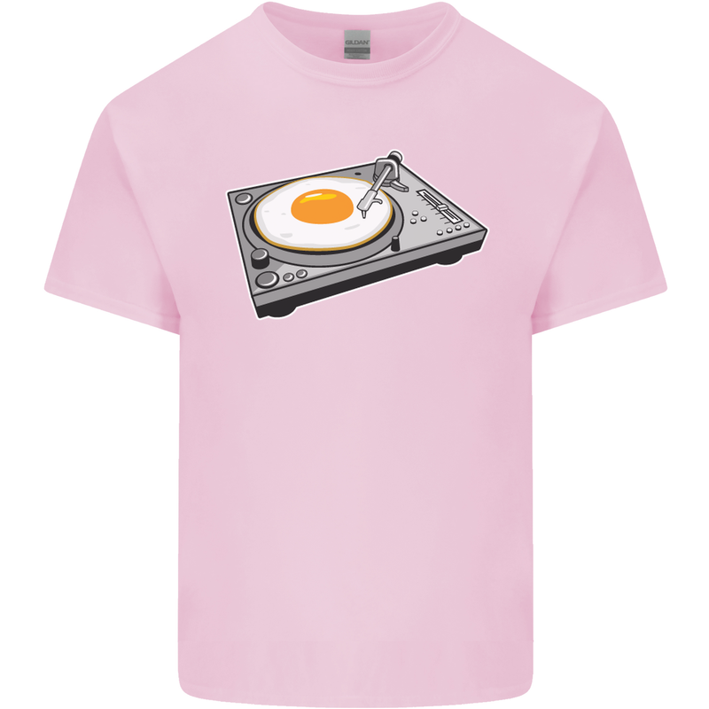 Egg Decks DJ DJing Turntable Record Player Mens Cotton T-Shirt Tee Top Light Pink