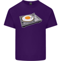 Egg Decks DJ DJing Turntable Record Player Mens Cotton T-Shirt Tee Top Purple