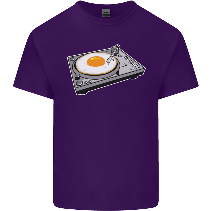 Egg Decks DJ DJing Turntable Record Player Mens Cotton T-Shirt Tee Top Purple