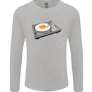 Egg Decks DJ DJing Turntable Record Player Mens Long Sleeve T-Shirt Sports Grey