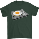 Egg Decks DJ DJing Turntable Record Player Mens T-Shirt Cotton Gildan Forest Green