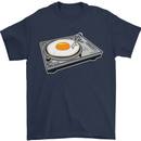 Egg Decks DJ DJing Turntable Record Player Mens T-Shirt Cotton Gildan Navy Blue