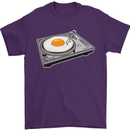 Egg Decks DJ DJing Turntable Record Player Mens T-Shirt Cotton Gildan Purple
