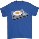 Egg Decks DJ DJing Turntable Record Player Mens T-Shirt Cotton Gildan Royal Blue
