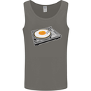 Egg Decks DJ DJing Turntable Record Player Mens Vest Tank Top Charcoal