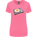 Egg Decks DJ DJing Turntable Record Player Womens Wider Cut T-Shirt Azalea