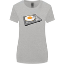 Egg Decks DJ DJing Turntable Record Player Womens Wider Cut T-Shirt Sports Grey