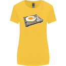 Egg Decks DJ DJing Turntable Record Player Womens Wider Cut T-Shirt Yellow