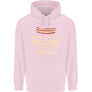 Either You Like Bacon or Your Wrong Funny Childrens Kids Hoodie Light Pink