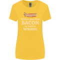 Either You Like Bacon or Your Wrong Funny Womens Wider Cut T-Shirt Yellow