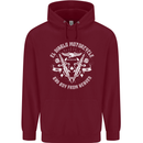 El Diablo Motorcycle Biker Motorbike Childrens Kids Hoodie Maroon