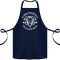 El Diablo Motorcycle Biker Motorbike Cotton Apron 100% Organic Navy Blue