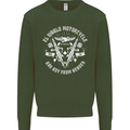 El Diablo Motorcycle Biker Motorbike Kids Sweatshirt Jumper Forest Green