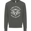 El Diablo Motorcycle Biker Motorbike Kids Sweatshirt Jumper Storm Grey