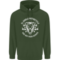 El Diablo Motorcycle Biker Motorbike Mens 80% Cotton Hoodie Forest Green