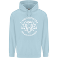 El Diablo Motorcycle Biker Motorbike Mens 80% Cotton Hoodie Light Blue
