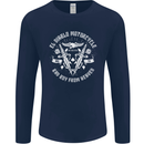 El Diablo Motorcycle Biker Motorbike Mens Long Sleeve T-Shirt Navy Blue