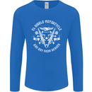 El Diablo Motorcycle Biker Motorbike Mens Long Sleeve T-Shirt Royal Blue