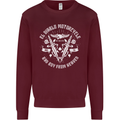 El Diablo Motorcycle Biker Motorbike Mens Sweatshirt Jumper Maroon