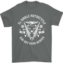 El Diablo Motorcycle Biker Motorbike Mens T-Shirt Cotton Gildan Charcoal