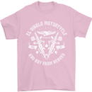 El Diablo Motorcycle Biker Motorbike Mens T-Shirt Cotton Gildan Light Pink