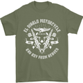 El Diablo Motorcycle Biker Motorbike Mens T-Shirt Cotton Gildan Military Green
