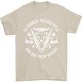 El Diablo Motorcycle Biker Motorbike Mens T-Shirt Cotton Gildan Sand
