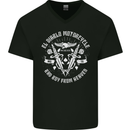 El Diablo Motorcycle Biker Motorbike Mens V-Neck Cotton T-Shirt Black
