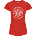 El Diablo Motorcycle Biker Motorbike Womens Petite Cut T-Shirt Red