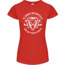 El Diablo Motorcycle Biker Motorbike Womens Petite Cut T-Shirt Red