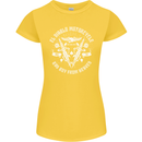 El Diablo Motorcycle Biker Motorbike Womens Petite Cut T-Shirt Yellow