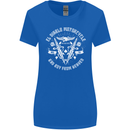 El Diablo Motorcycle Biker Motorbike Womens Wider Cut T-Shirt Royal Blue