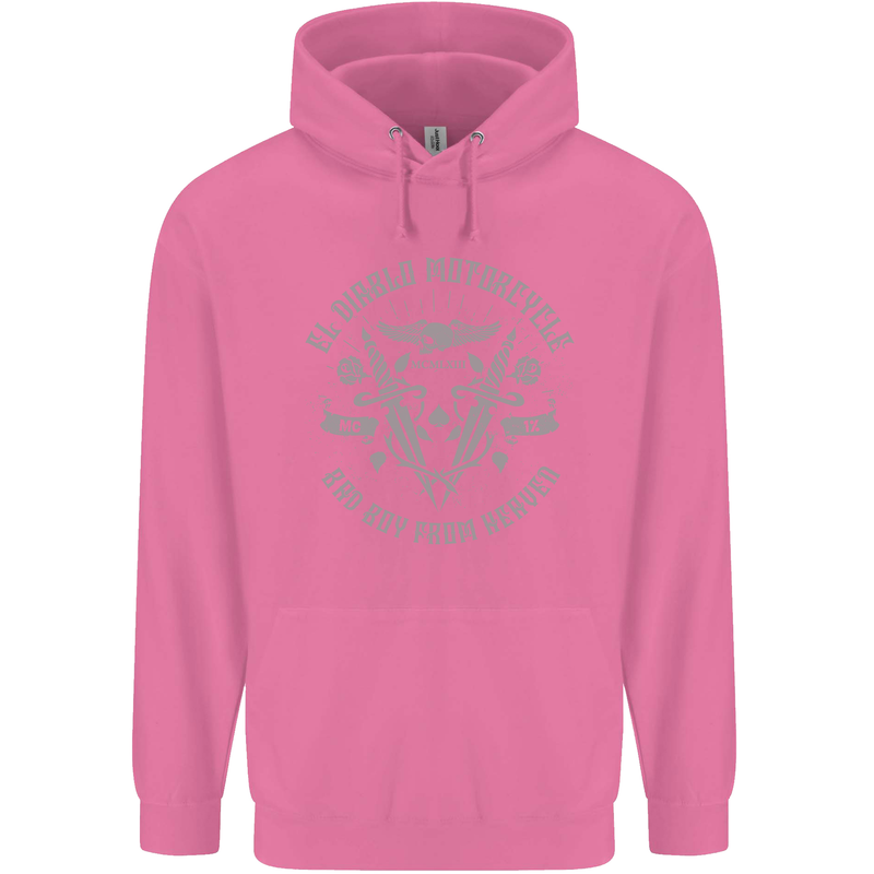 El Diablo Motorcycle Motorbike Biker Childrens Kids Hoodie Azalea