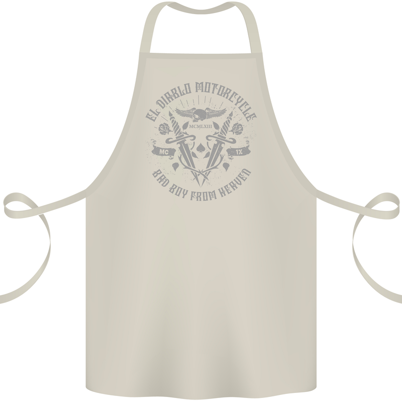 El Diablo Motorcycle Motorbike Biker Cotton Apron 100% Organic Natural